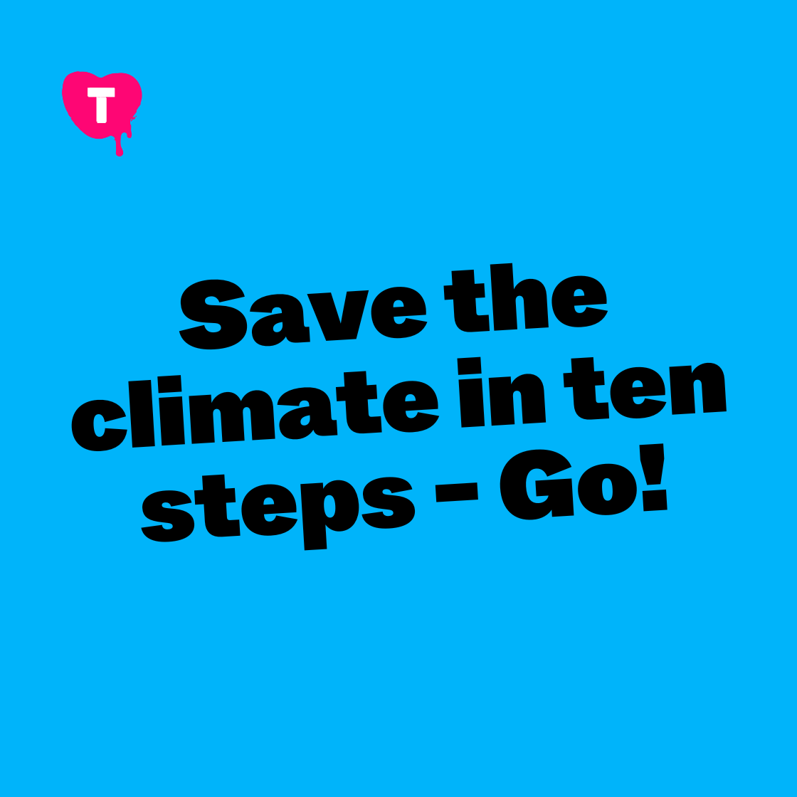 SAVE THE CLIMATE IN TEN STEPS - GO!?