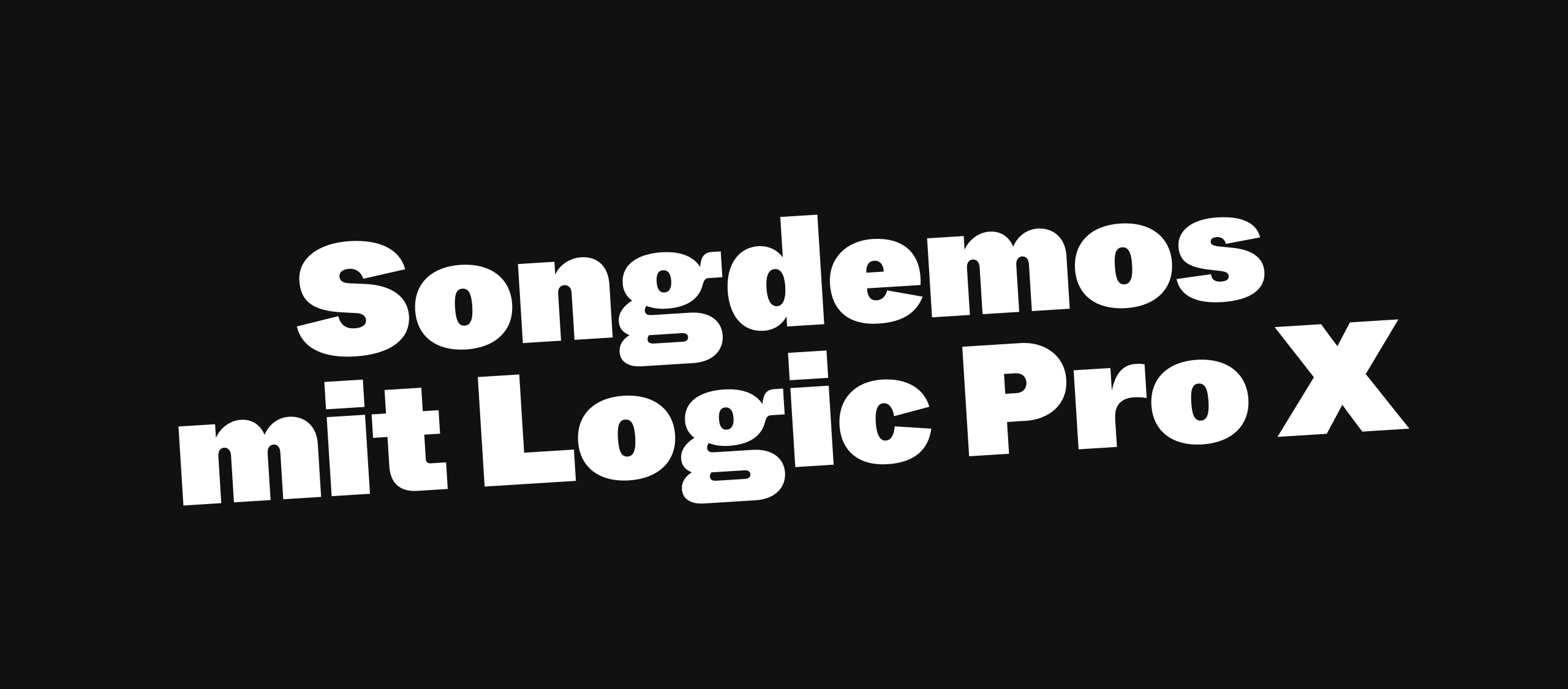 Songdemos mit Logic Pro X