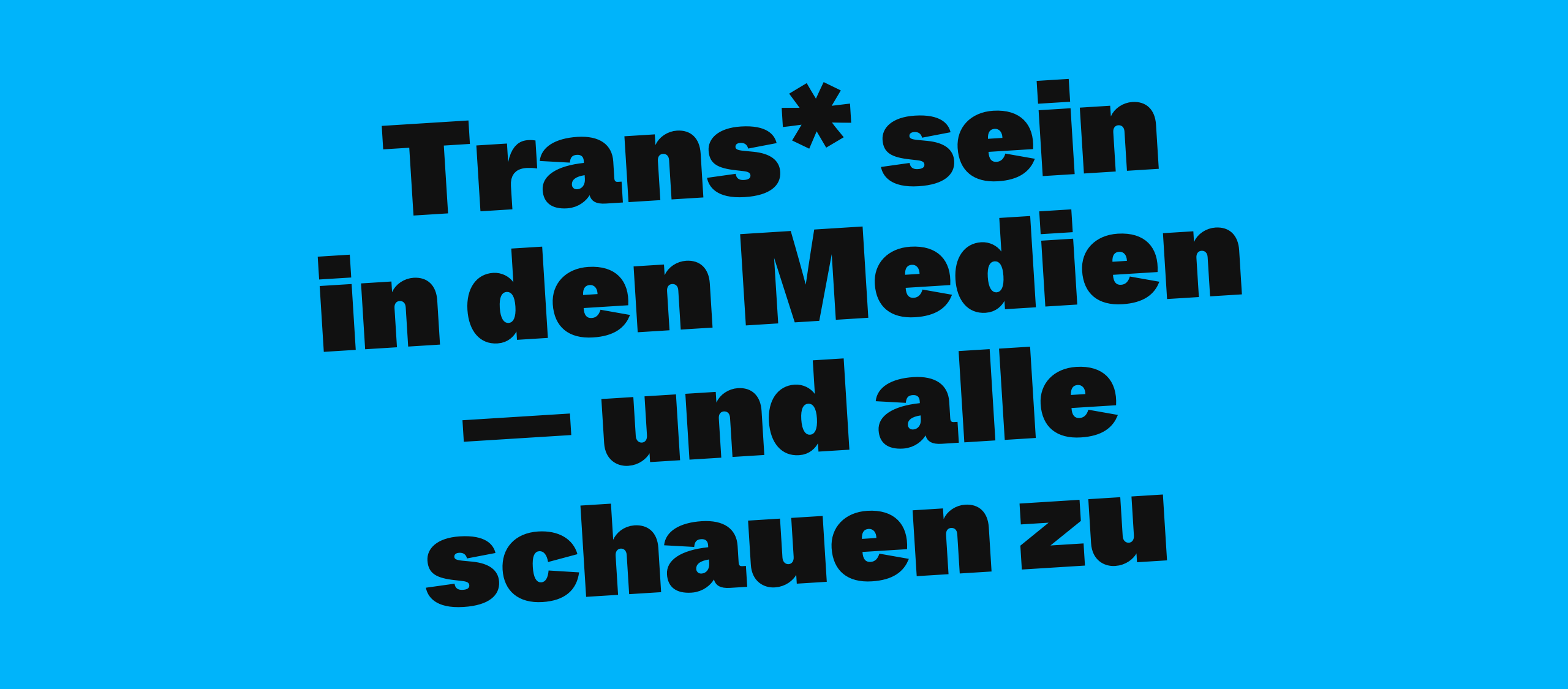 Trans* sein in den Medien (TINCON)